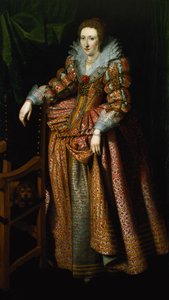 Portrett av en dame som sies å være fra Coudenhouve-familien i Flandern, ca. 1610-20 (par av 121431)